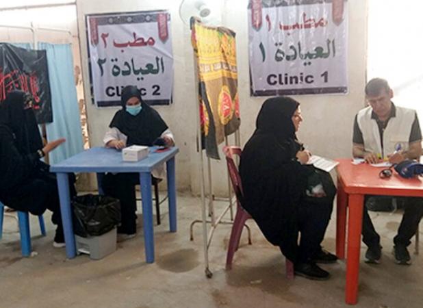 خدمت رسانی تیم‌های جهادی بسیج جامعه پزشکی استان بوشهر در ایام اربعین