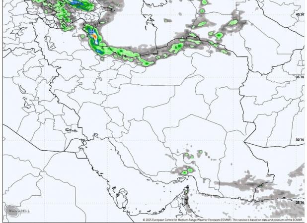 صدور هشدار نارنجی هواشناسی برای بارش‌های شدید و تگرگ در ۴ استان