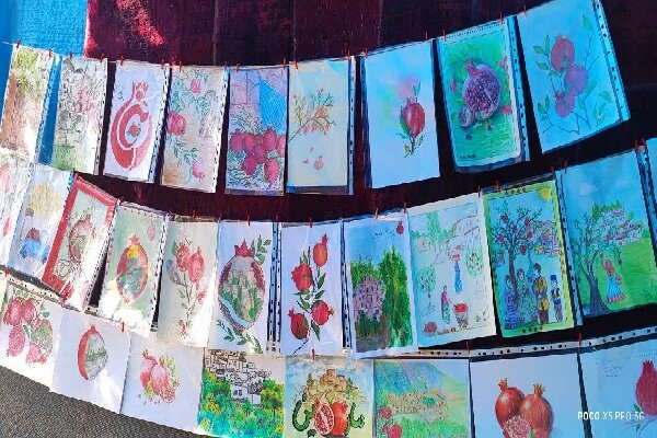 گرد آوری ۳۵۰۰ اثر نقاشی دانش آموزان گچسارانی در جشنواره انار