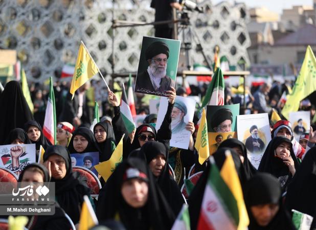 تصاویر مراسم سالگرد شهادت سید حسن نصرالله در تهران
