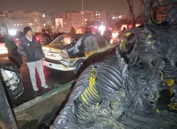 اولین تصاویر از یک آتش‌سوزی هولناک در بزرگراه یادگار