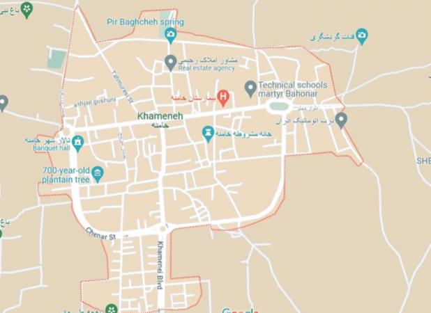 خامنه دارای به روزترین نقشه شهری آذربایجان شرقی شد