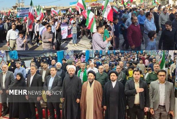 راهپیمایی باشکوه یوم‌الله ۱۳ آبان در دیلم برگزار شد