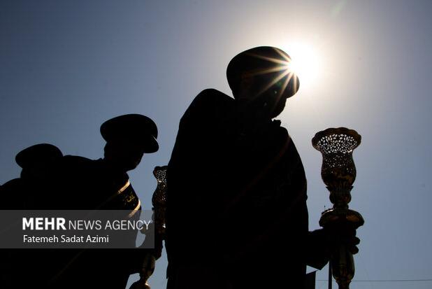 مراسم «عَلَم بَران» همزمان با روز شهادت امام رضا(ع) در رشت