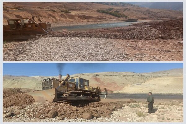 اجرای عملیات دریواسیون و ساماندهی رودخانه بالد در شهرستان اردل