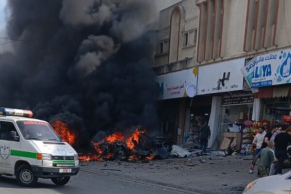 حمله پهپاد اسرائیلی به یک خودرو در جنوب لبنان+فیلم