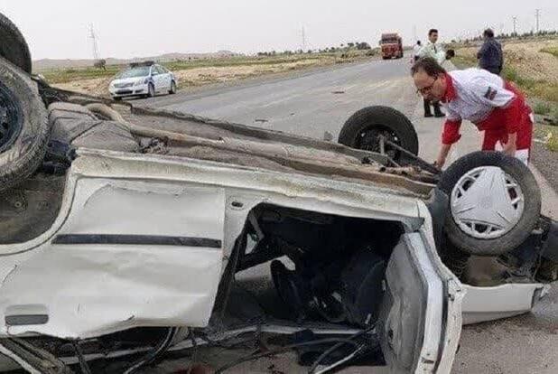 واژگونی مرگبار پراید به علت خواب‌آلودگی راننده در خراسان شمالی