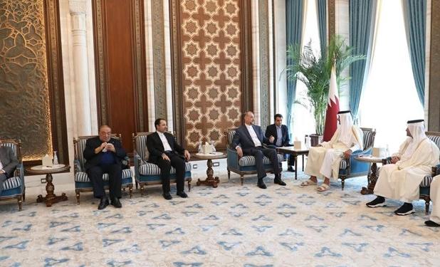 قدردانی امیر قطر از تلاش‌های ایران برای پیگیری راه‌حل سیاسی به منظور پایان دادن به جنگ علیه غزه