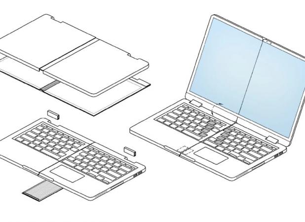 سامسونگ پتنت لپ‌تاپ تبدیل‌شونده با نمایشگر تاشو جداشونده را ثبت کرد