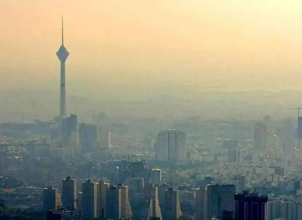 تصویری از شاخص آلودگی در مناطق مختلف تهران