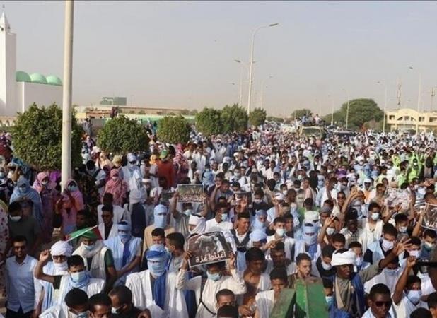 سیل مردمی حمایت از فلسطین در «موریتانی»