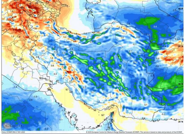 هواشناسی ایران ۱۰ بهمن؛ آغاز بارش پراکنده باران در برخی نقاط کشور