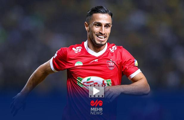 گل اول پرسپولیس به فولاد خوزستان توسط علی علیپور
