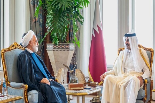 دیدار و گفتگوی رئیس قوه قضاییه با امیر قطر