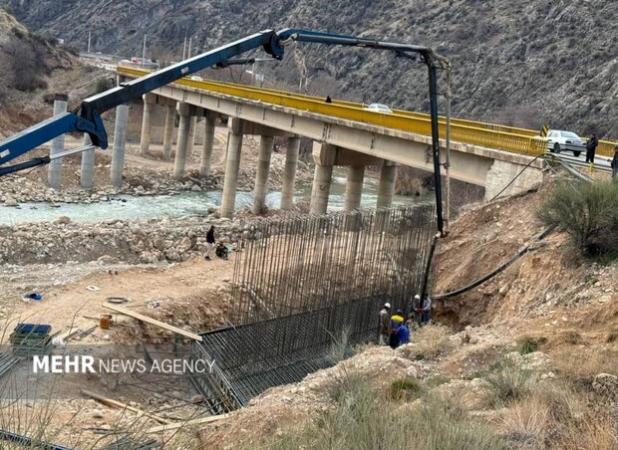 عملیات بتن ریزی پل بزرگ سریز آغاز شد؛ طرح تبادل راهی با جنوب کشور