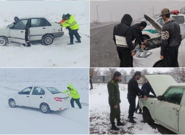 جاده‌های اردستان برف‌گیر است؛ تردد غیرضروری نکنید