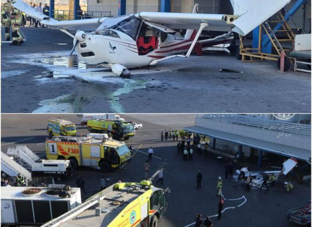 برخورد هواپیمای سبک با یک ساختمان در تبریز