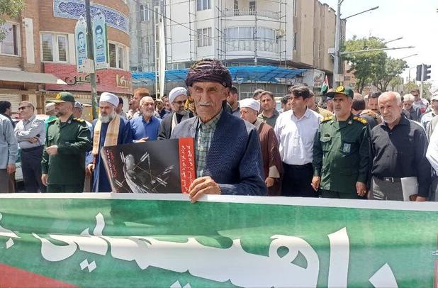 راهپیمایی «جمعه‌ خشم» در سنندج؛ فریاد حمایت از مردم غزه