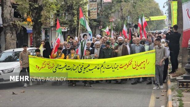 راهپیمایی «بشارت نصر» در لنگرود