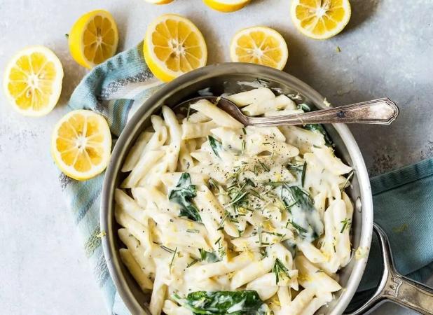 دستور پخت آسانِ پاستا مرغ و لیمو