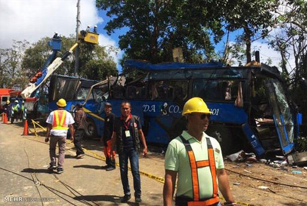 یک کشته و ۴۵ زخمی در تصادف جاده‌ای در فیلیپین