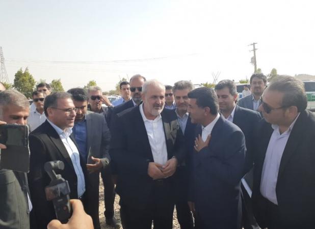 وزیر نیرو وارد شهرستان دهلران شد