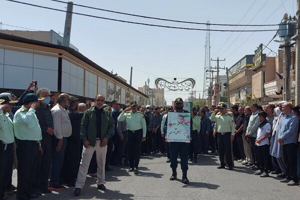 مراسم تشییع شهید حادثه تروریستی دادگستری زاهدان در زابل برگزار شد