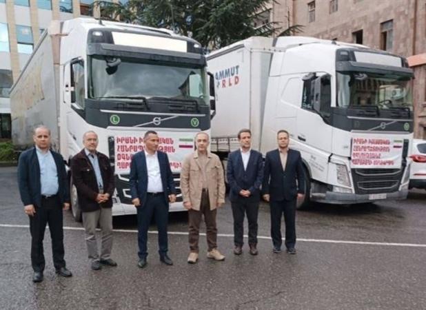 محموله کمک‌های انساندوستانه ایران وارد استان سیونیک ارمنستان شد