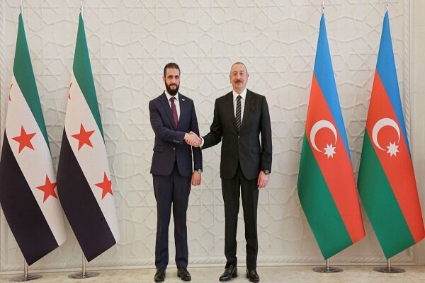 دیدار «جولانی» با «الهام علیاف» در باکو + عکس