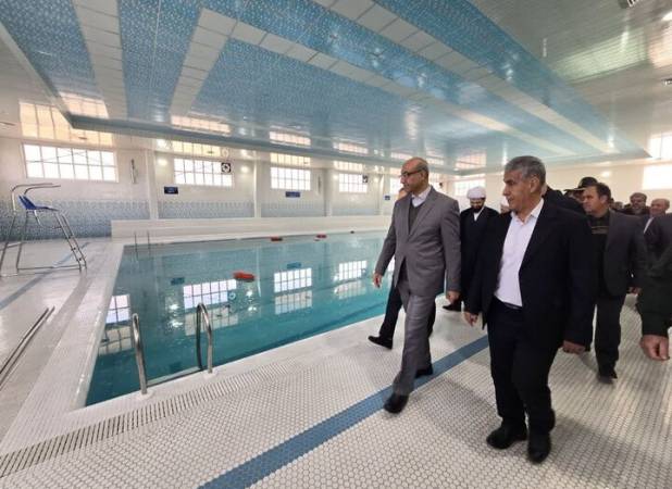 استخر دانش‌آموزی دالاهو با حضور استاندار کرمانشاه افتتاح شد