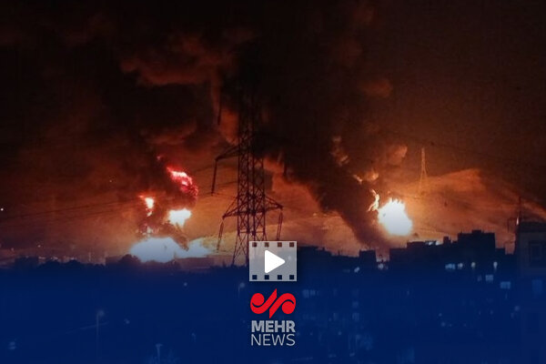 روایتی از لحظه حمله رژیم صهیونیستی به انبار نفت شمالغرب تهران