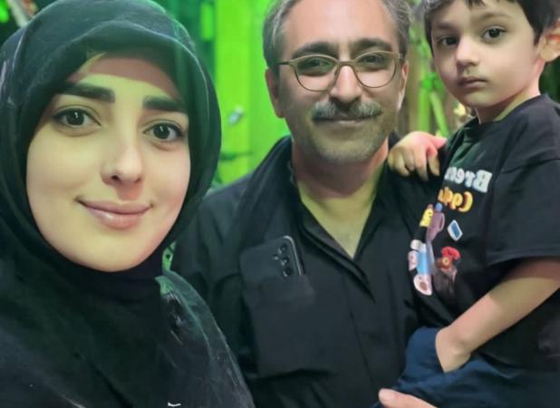 قاب خانوادگی مجری تلویزیون در هیئت