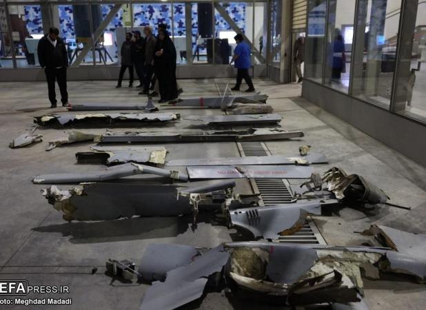 لاشه پهپادهای «هرون» و «هرمس» در نمایشگاه سپاه