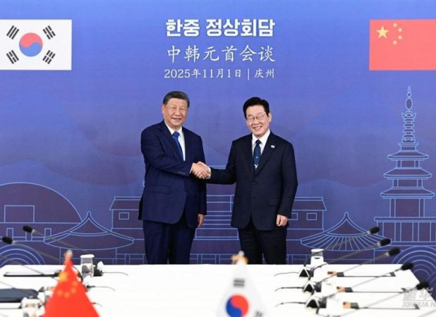 تأکید رؤسای جمهور چین و کره جنوبی بر تعمیق روابط راهبردی
