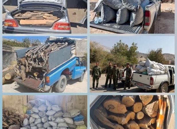 کشف و توقیف ۶.۵ تن چوب و زغال قاچاق طی هفته جاری در چرام