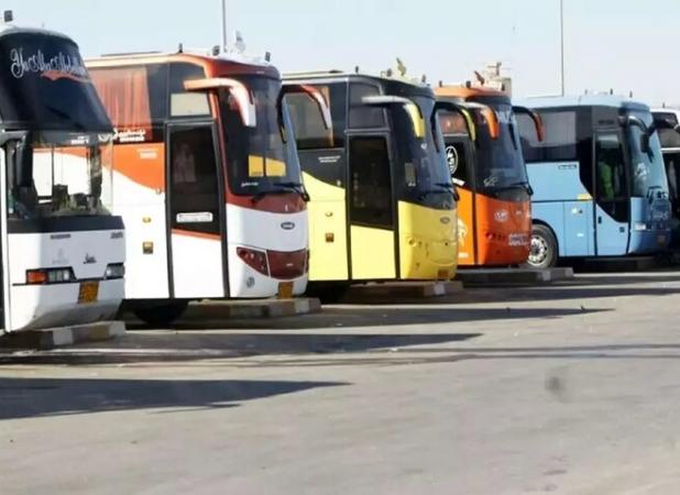 پایانه مسافری برکت مهران مملو از اتوبوس