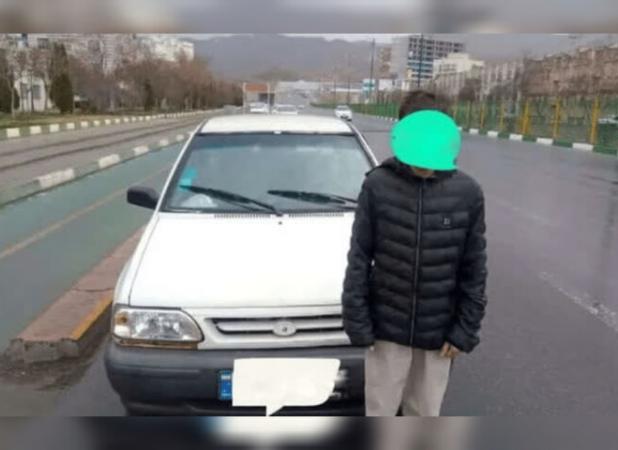 توقیف خودرو سواری با راننده نوجوان در گلبهار
