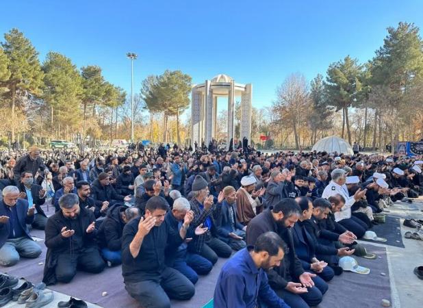 نماز طلب باران در سالروز شهادت حضرت فاطمه زهرا (س) در چناران اقامه شد