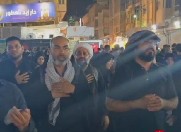 روضه خوانی امام جمعه جزیره خارگ در مقابل حرم امیر المؤمنین علی‌ (ع)