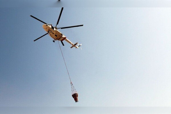 عملیات گسترده هلال‌احمر برای مهار آتش‌سوزی جنگل توسکستان