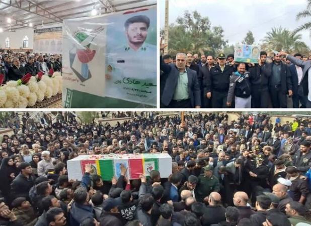پیکر مطهر شهید «سعید هادی پور» در شهرستان فهرج تشییع شد