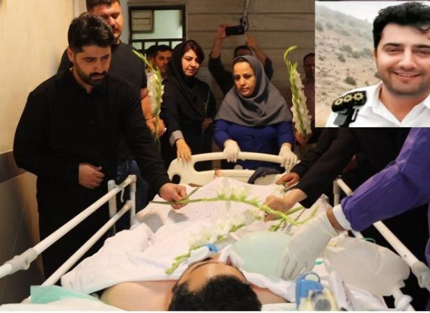 اعضای بدن پلیس گیلانی اهدا شد