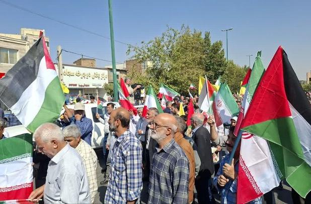 راهپیمایی حمایت از مردم مظلوم و مقتدر غزه در محلات