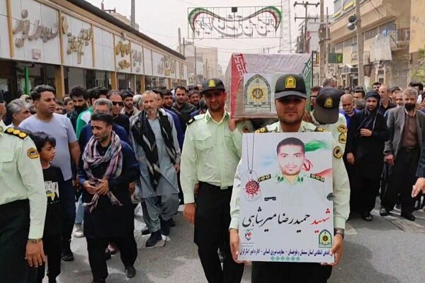 برگزاری مراسم با شکوه تشییع پیکر شهید میرشاهی در زابل