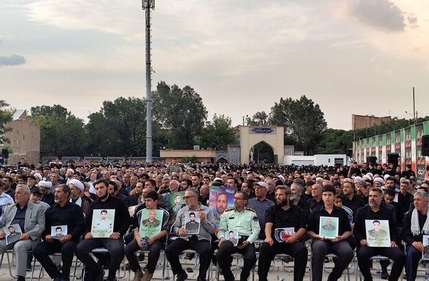 مراسم اربعین شهدای اقتدار آذربایجان شرقی در تبریز برگزار شد