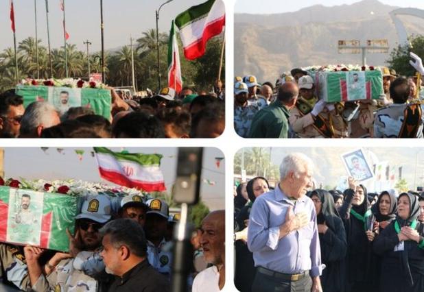 پیکر شهید مرزبان در دشتستان خاکسپاری شد