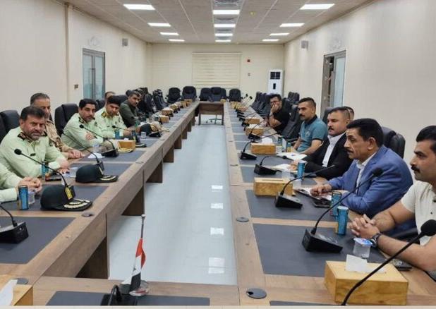نشست دو جانبه روسای پلیس مبارزه با مواد مخدر ایران و عراق در مرز مهران