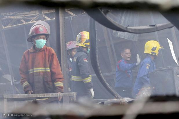 مرگ ۱۶ نفر در آتش‌سوزی خانه سالمندان در اندونزی