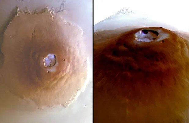 رصد یخ آب در استوای مریخ