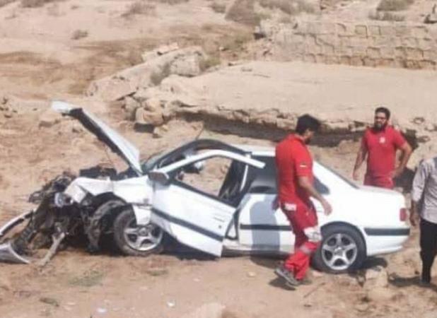 واژگونی خودرو در محور گناوه - دیلم ۲ مصدوم داشت